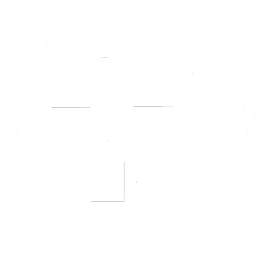 Ein minimalistisches, weißes Icon eines stilisierten Recycling-Symbols (drei Pfeile im Kreis) innerhalb einer kreisförmigen Umrandung auf transparentem Grund.