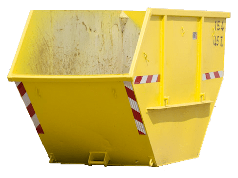 Gelber Abrollcontainer
